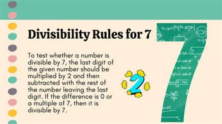 What is the 7 divisibility rule?