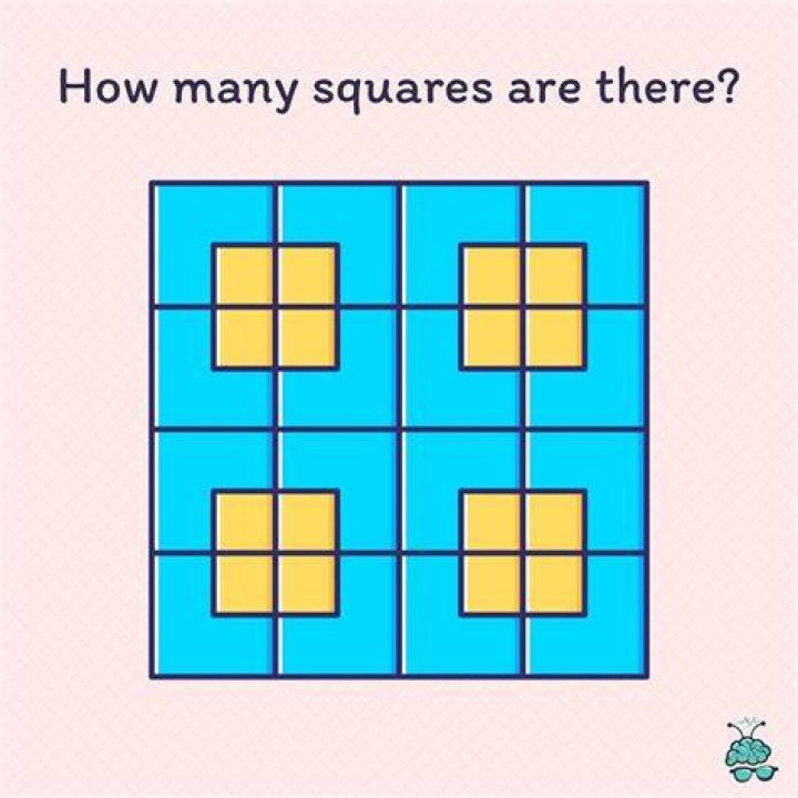 What is the answer to how many squares do you see?