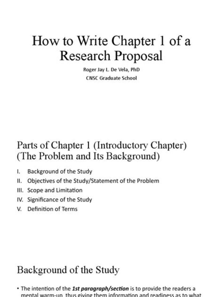 What is the chapter 1 in research?