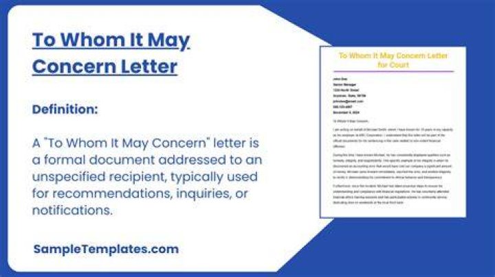What is the correct way to write to whom it may concern?