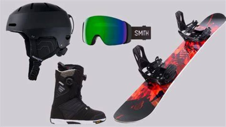 What is the equipment used in snowboarding?