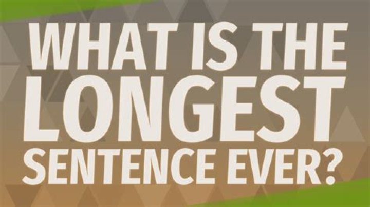What is the longest sentence in the word?