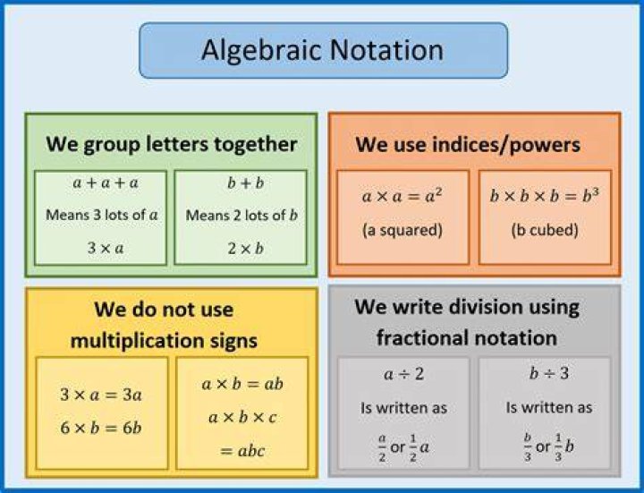What is the meaning of algebraic notation?