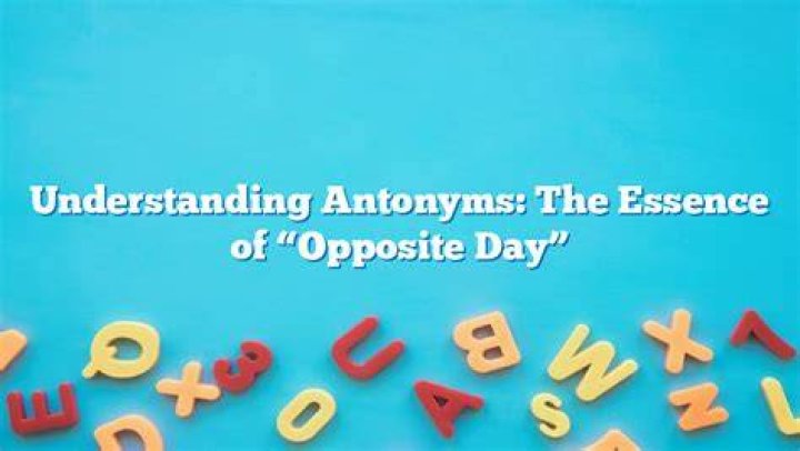 What is the meaning of Opposite Day?