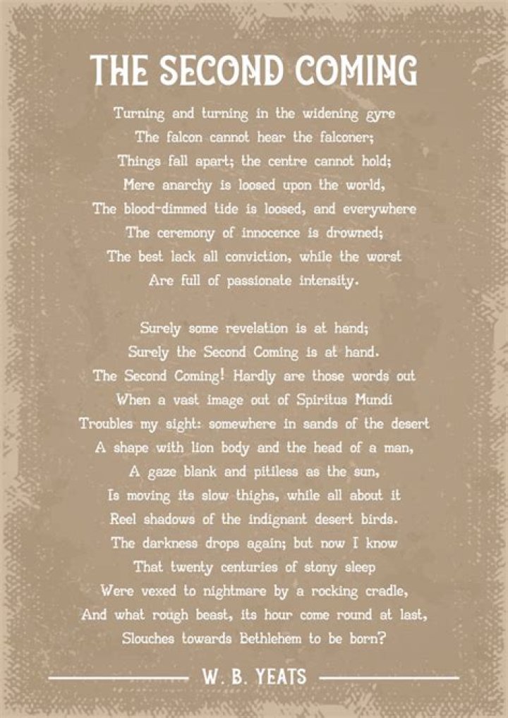 What is the meaning of Yeats poem The Second Coming?