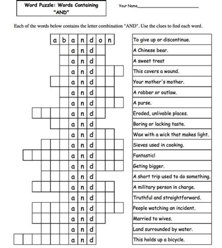 What is the name of word puzzle?