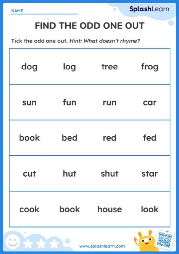 What is the odd one out word?