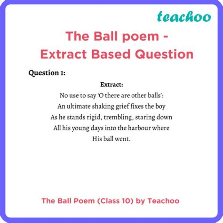 What is the poem the ball poem about?