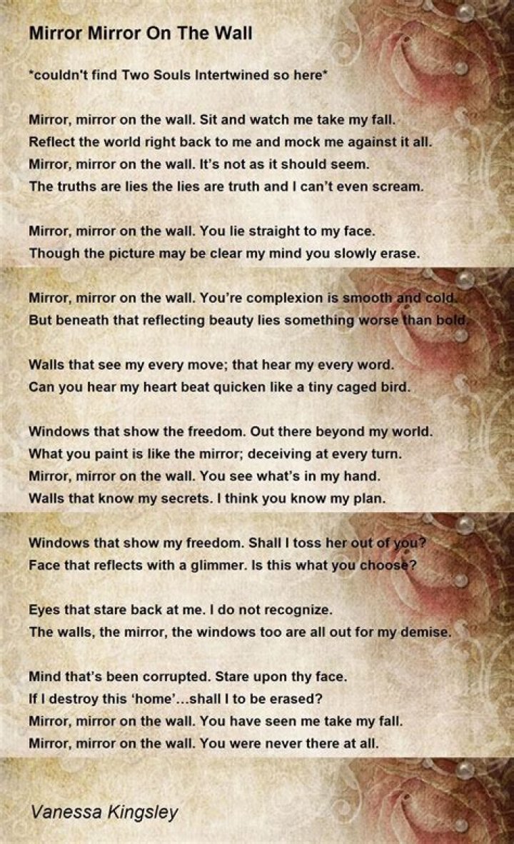 What is the saying Mirror mirror on the wall?