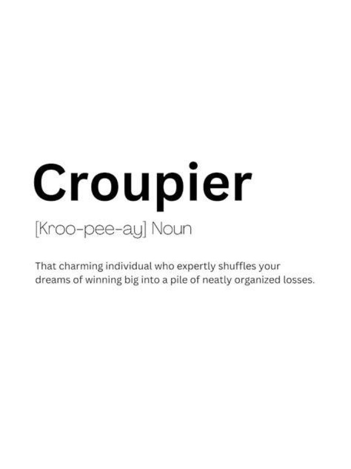 What is the word croupier meaning?