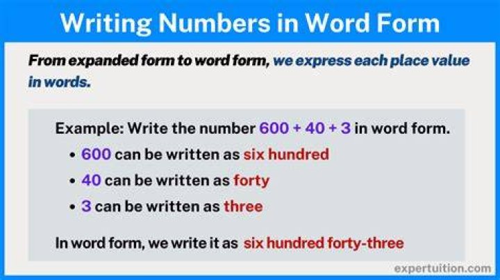 What is the word form for 700?
