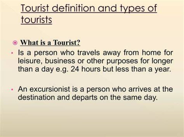 What is tourist example?