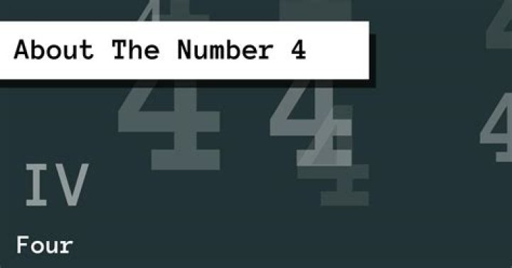 What is unique about the number 4?