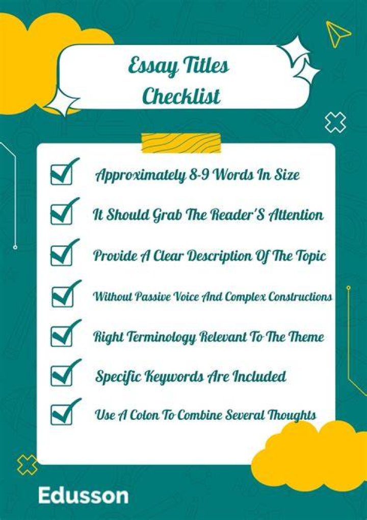 What makes a good title for an essay?