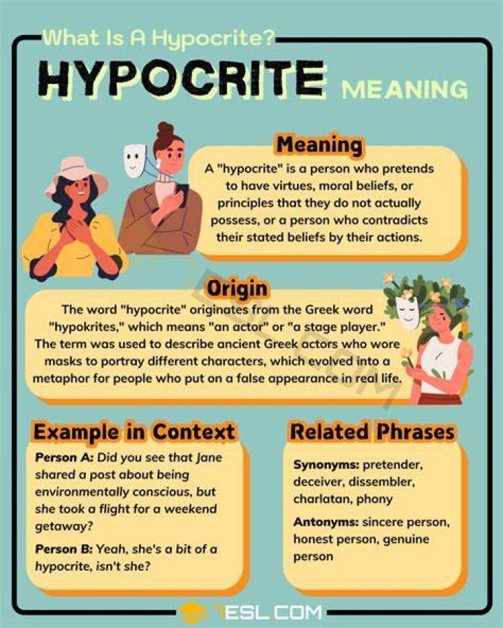 What makes someone a hypocrite?