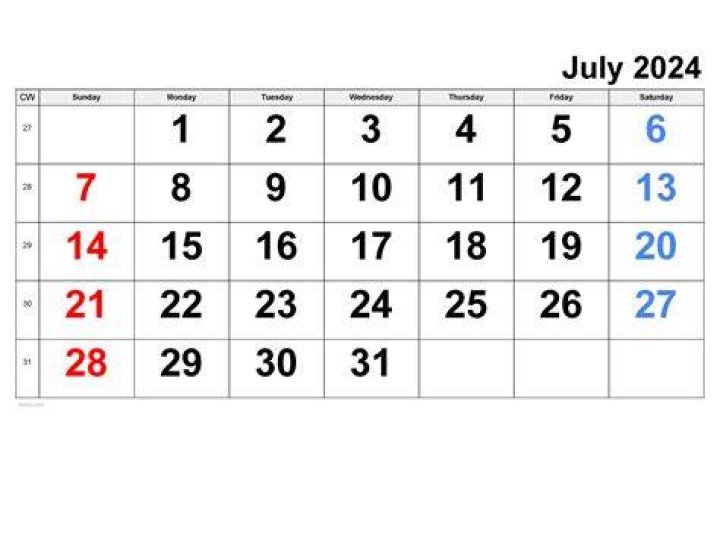 What number is July month?