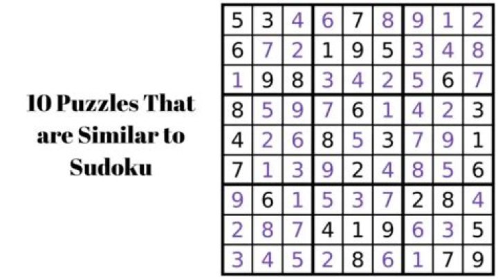 What puzzles are similar to Sudoku?