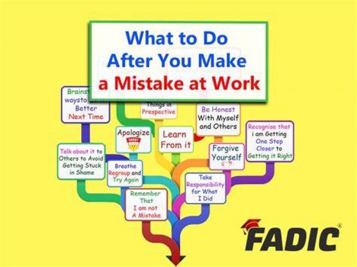 What to do if you made a huge mistake?