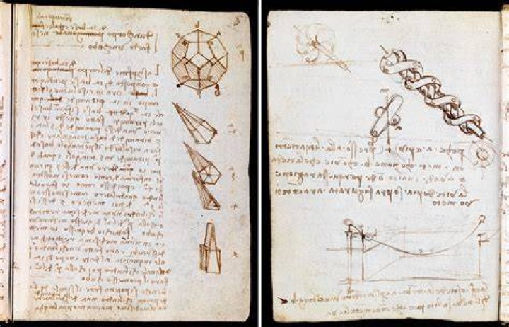 What was unique about the way da Vinci wrote in his notebooks?