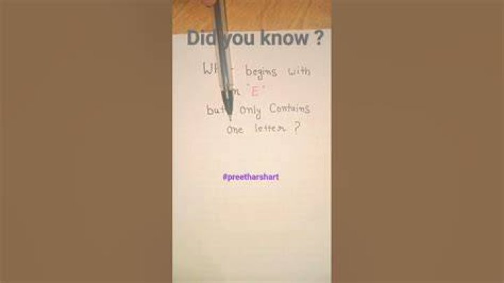 What word only contains one letter?