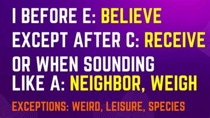 What words do not follow the I before E rule?