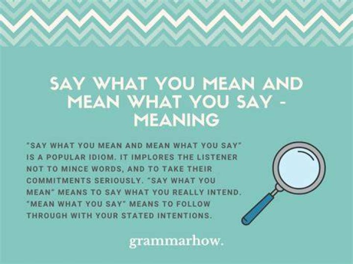 What would I say Meaning?
