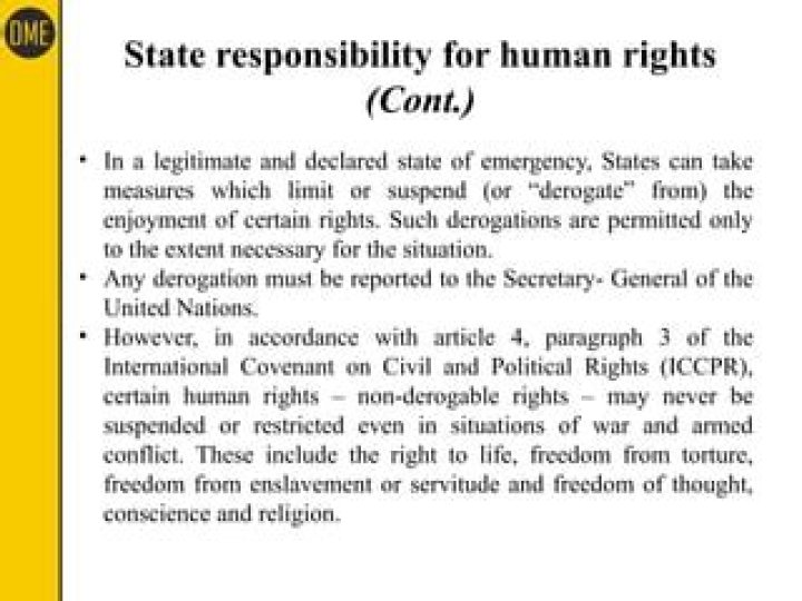 When Can States derogate human rights?