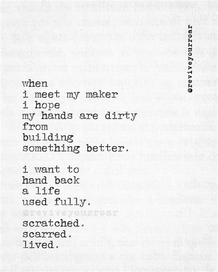 When I meet my maker Meaning?