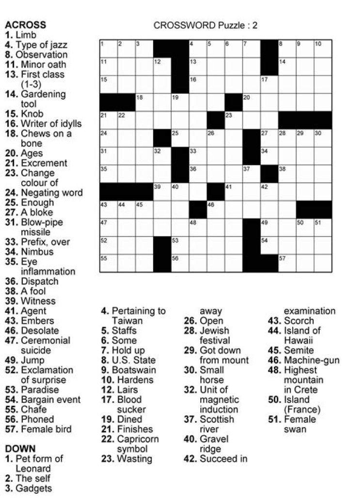 Where can I find good crossword puzzles?