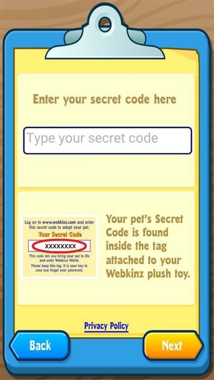 Where do I enter my Webkinz Pet code?