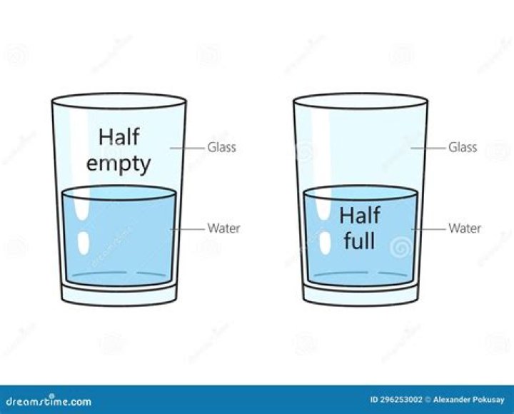 Which is correct half full or half empty?