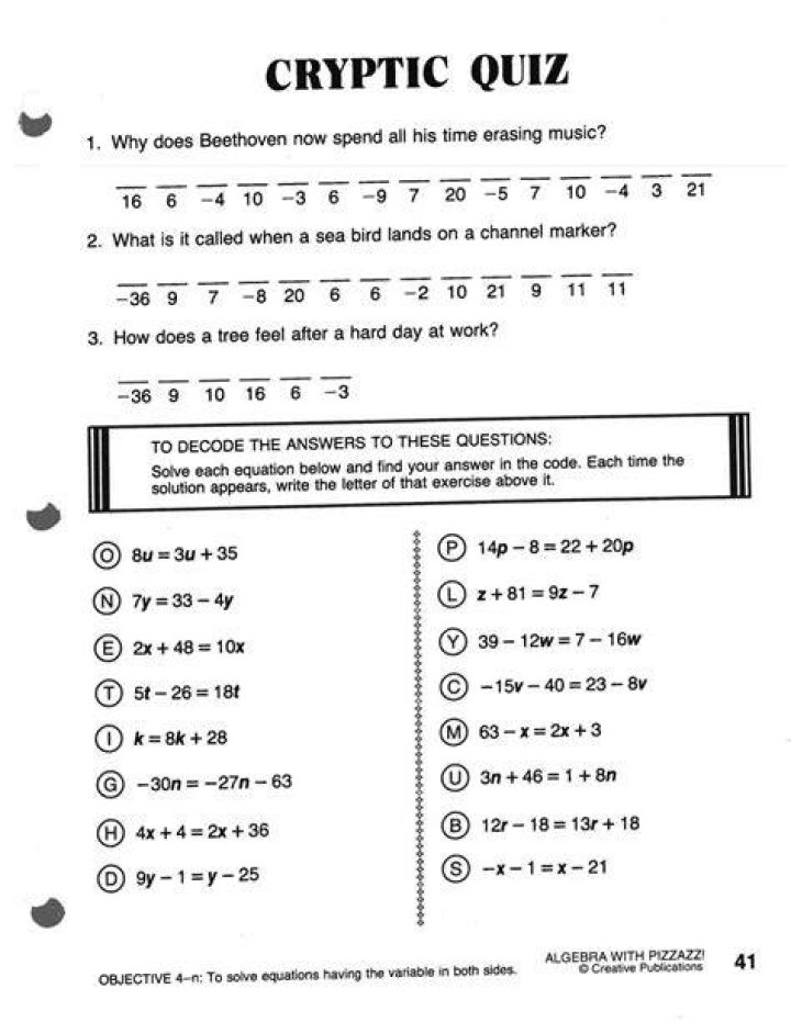 Which is the correct formula for cryptic clues?