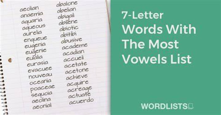 Which word has the largest number of vowels?