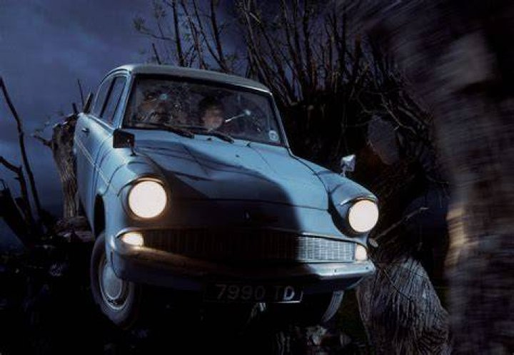 Who drove the flying car in Harry Potter?
