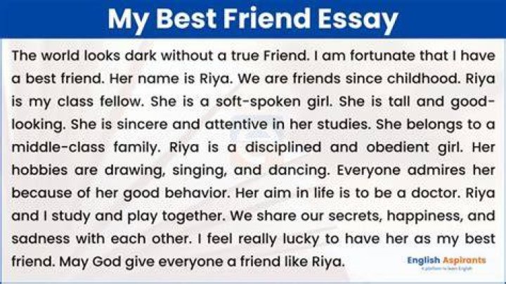 Who is your best friend essay?