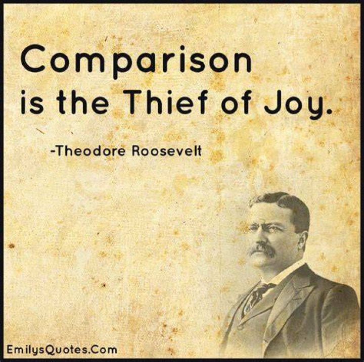 Who said Comparison is the thief of joy?