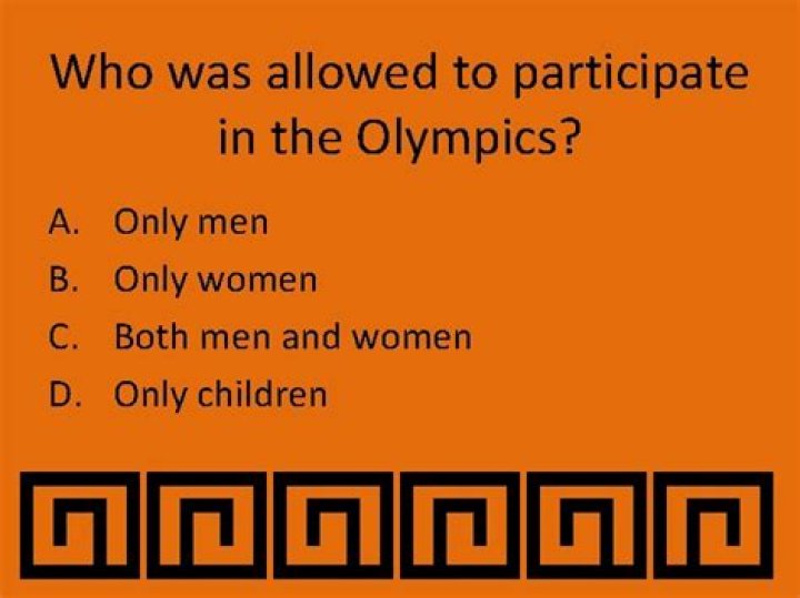 Who was allowed to participate in the Olympics?