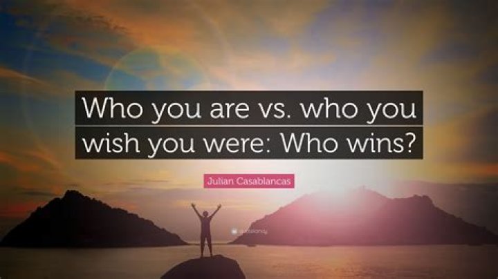 Who you are vs what you are?