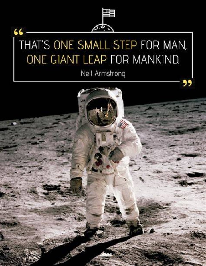 Why did Neil Armstrong say small step for man?