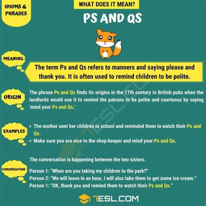 Why do we say mind your Ps and Qs?