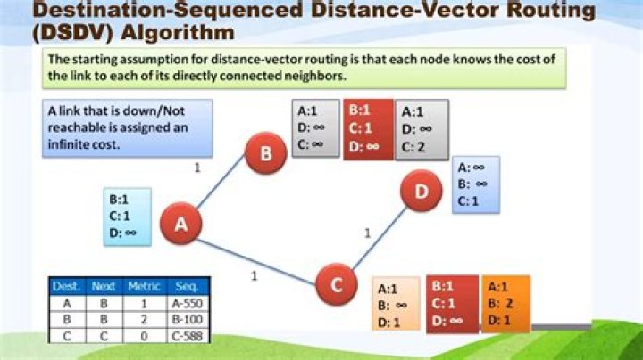 Why is DSDV used in ad hoc wireless networks?