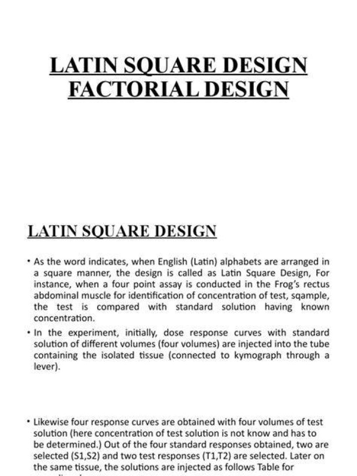 Why is not a 2 2 Latin square design possible?